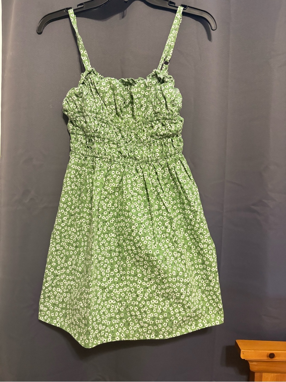wild fable Green Floral Smocked Sundress with Spaghetti Straps